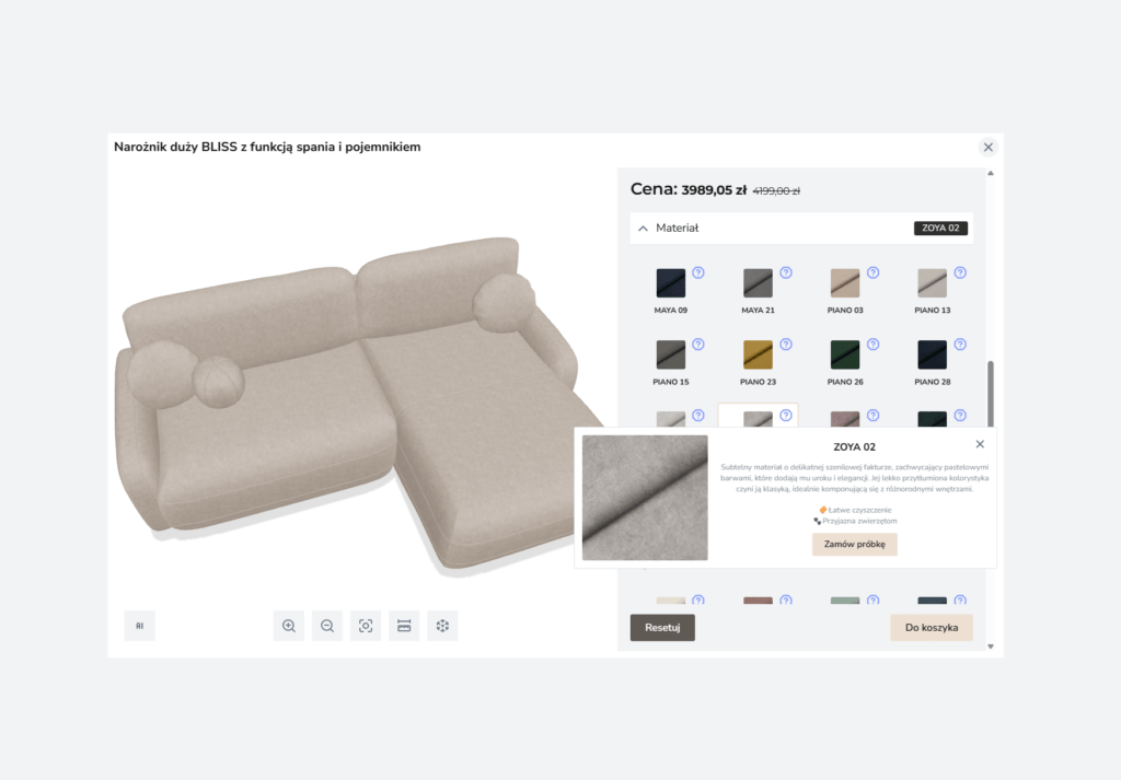 Konfigurator produktu 3D